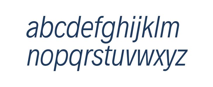 Decalotype Light Italic Lowercase
