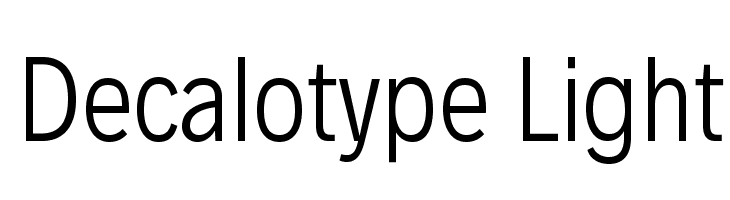 Decalotype Light Font