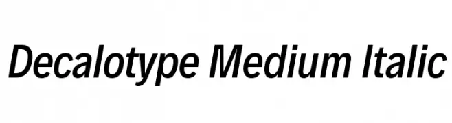 Decalotype Medium Italic  baixar fontes gratis