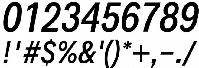 Decalotype Medium Italic Font OTHER CHARS