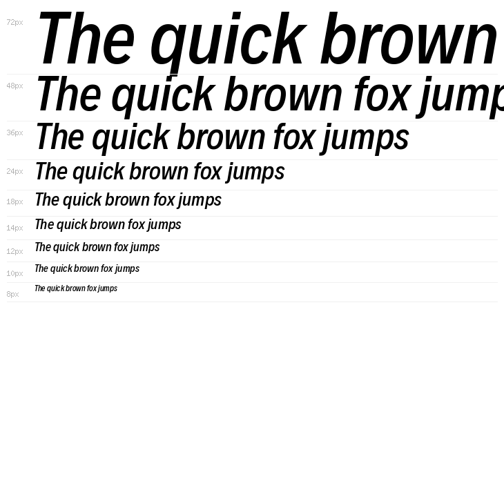 Decalotype Medium Italic Waterfall