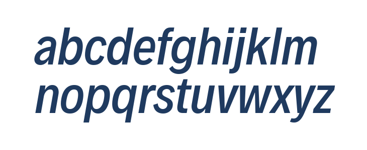 Decalotype Medium Italic Lowercase
