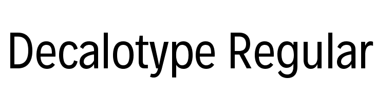 Decalotype Regular Font