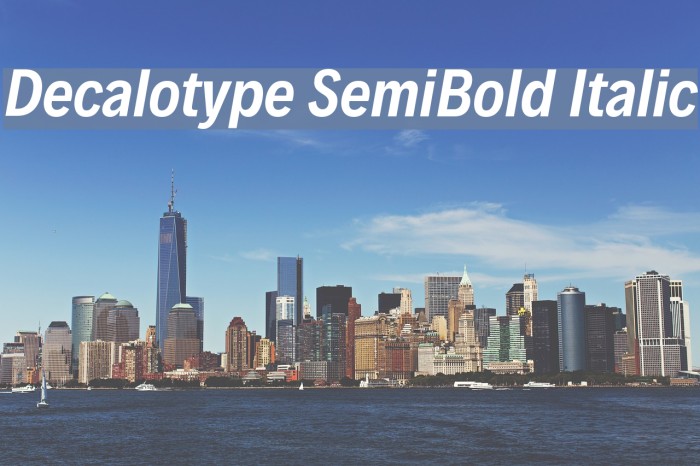 Decalotype SemiBold Italic Font examples