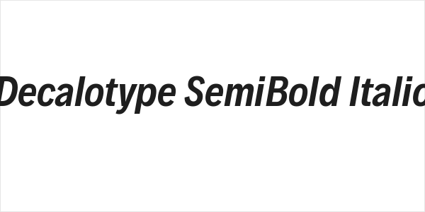 Decalotype SemiBold Italic Logo