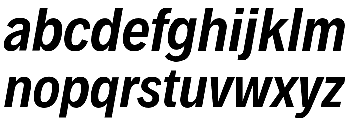 Decalotype SemiBold Italic Font LOWERCASE