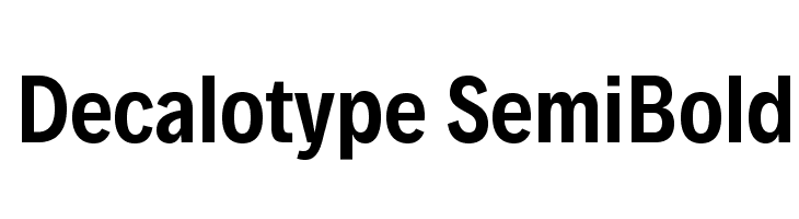 Decalotype SemiBold  les polices de caractères gratuit tlcharger