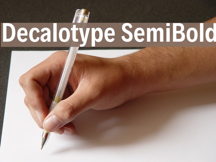 Decalotype SemiBold Font examples