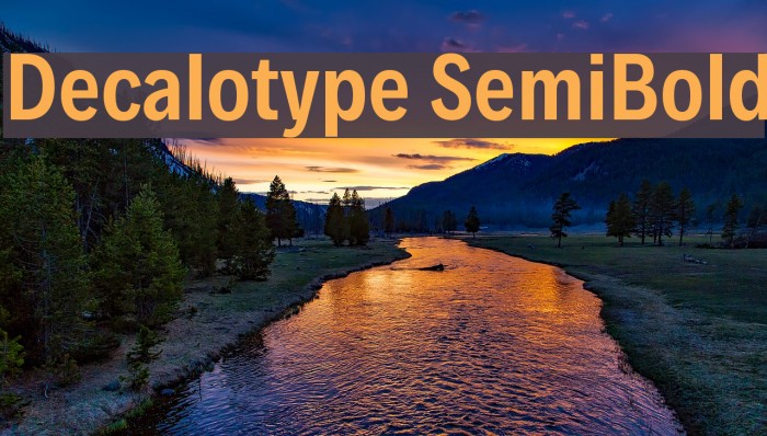 Decalotype SemiBold Font examples