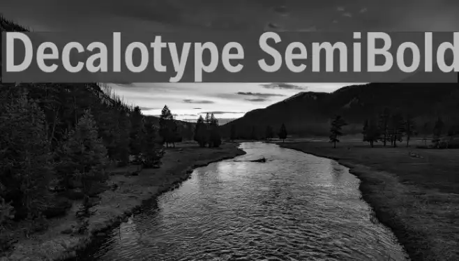 Decalotype SemiBold Example 2