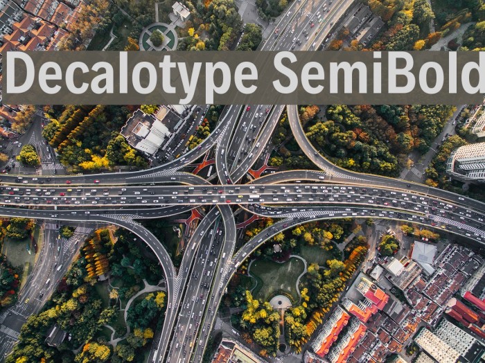 Decalotype SemiBold Font examples