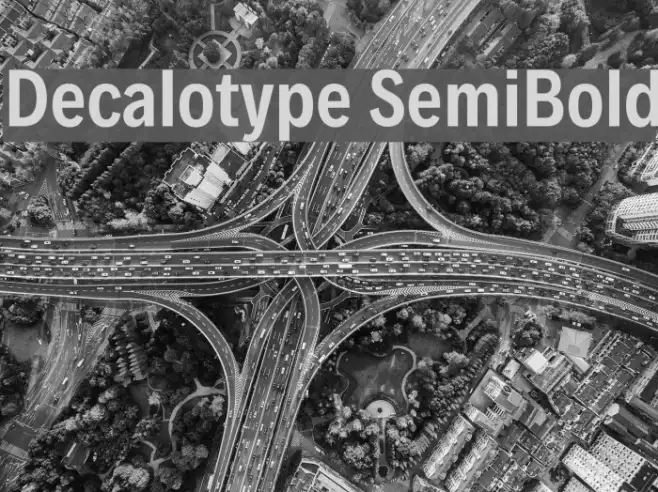 Decalotype SemiBold Example 3