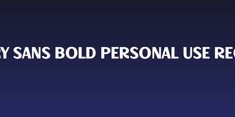 Decary Sans Bold PERSONAL USE Regular Social Header