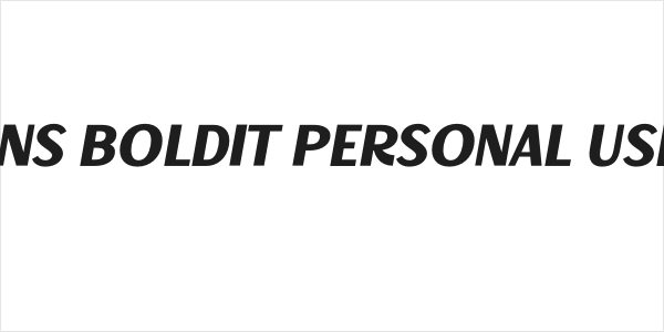 Decary Sans BoldIt PERSONAL USE Regular Logo