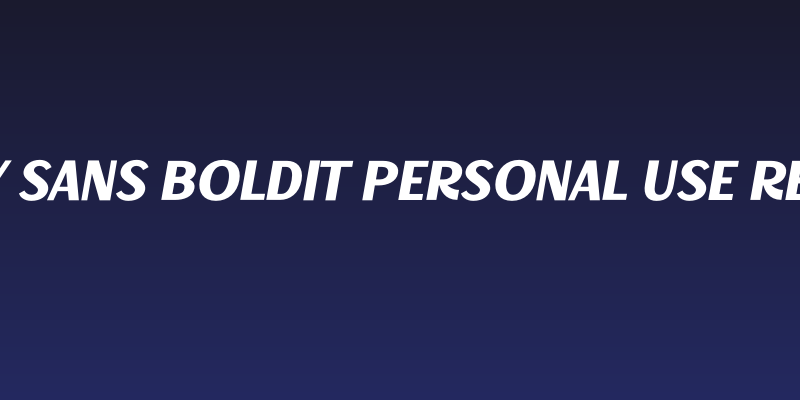 Decary Sans BoldIt PERSONAL USE Regular Social Header