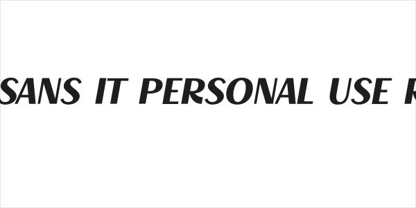 Decary Sans It PERSONAL USE Regular Logo