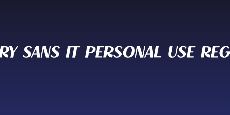 Decary Sans It PERSONAL USE Regular Social Header