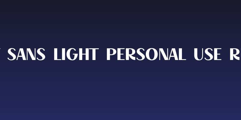 Decary Sans Light PERSONAL USE Regular Social Header