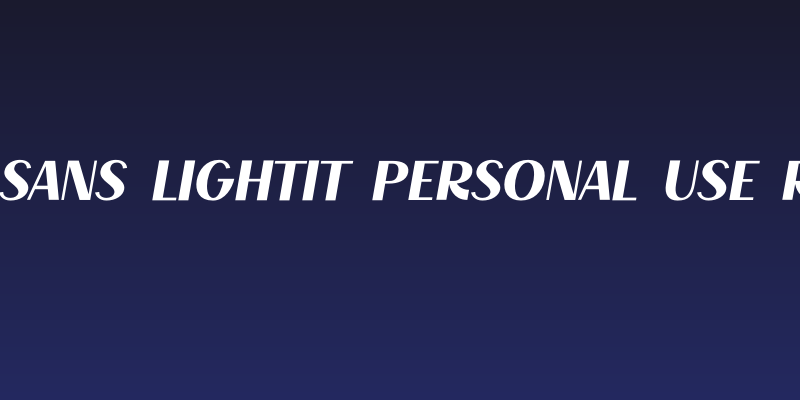 Decary Sans LightIt PERSONAL USE Regular Social Header