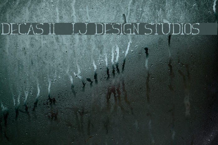Decas II - LJ-Design Studios #2 Font examples