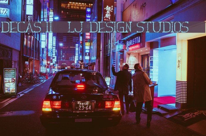 Decas II - LJ-Design Studios #2 Font examples
