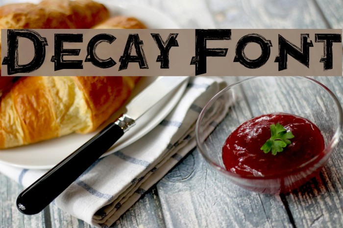 Decay Font examples