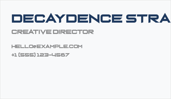 Decaydence Straight Business Card