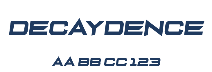 Decaydence Font Preview