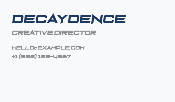 Decaydence Business Card