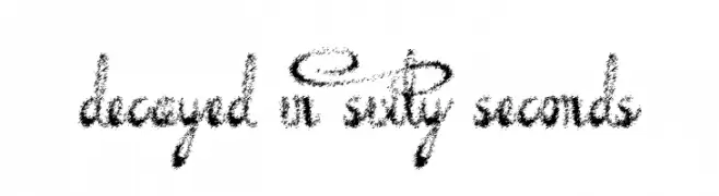 Decayed in Sixty Seconds  免费字体下载