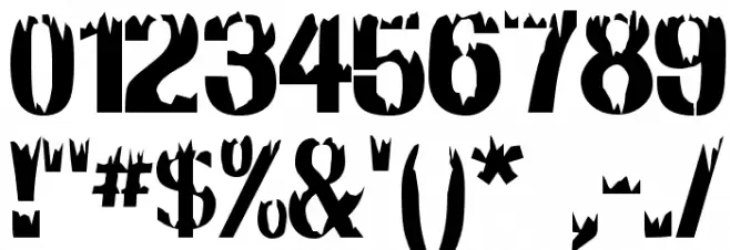 Decaying Alternate Font OTHER CHARS