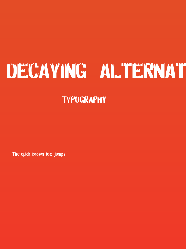 Decaying  Alternate Poster