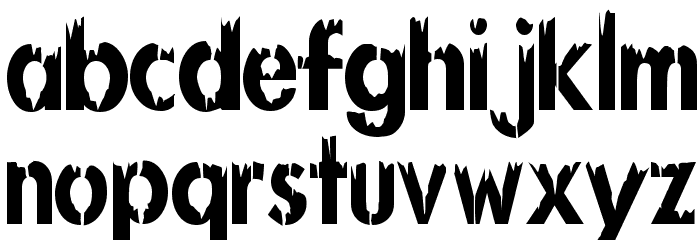 Decaying Alternate Font LOWERCASE