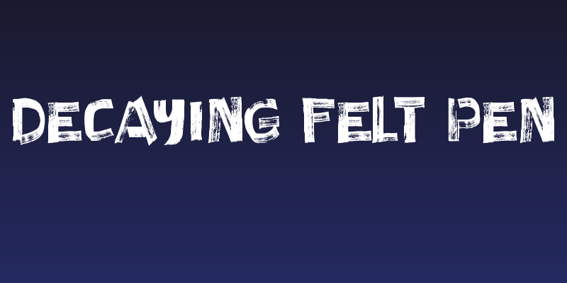 Decaying Felt Pen Social Header