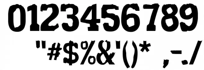 Decaying Kuntry Font OTHER CHARS