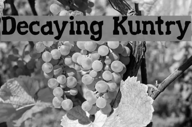 Decaying Kuntry Font examples