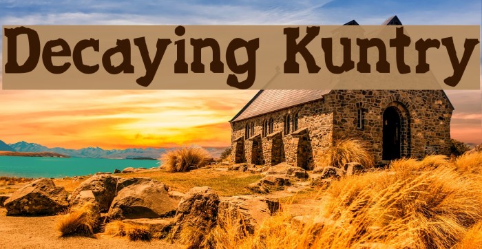 Decaying Kuntry Font examples