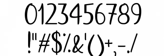 December Calligraphy フォント その他の文字