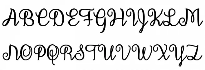 December Calligraphy Font Litere mari
