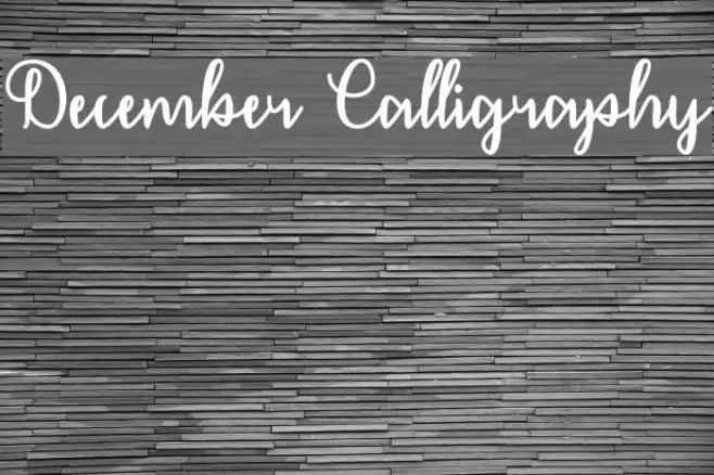 December Calligraphy フォント examples