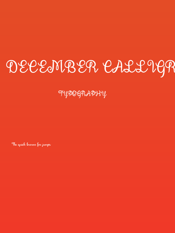 December Calligraphy Poster