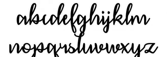 December Calligraphy फ़ॉन्ट लोअरकेस