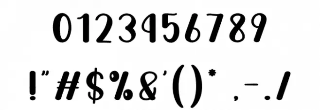 December Christmas Font OTHER CHARS