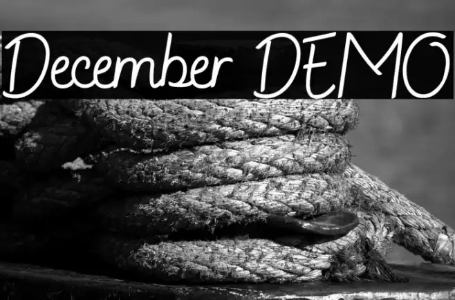 December DEMO Schriftart examples