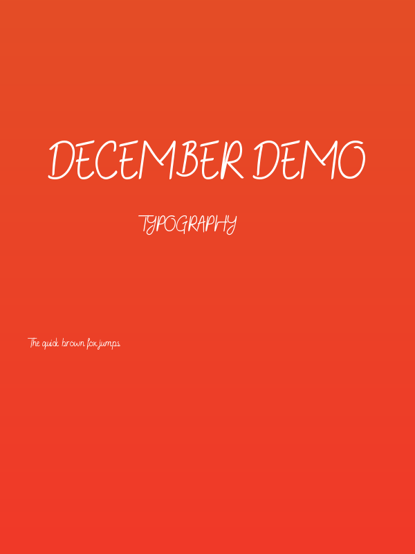 December DEMO Poster
