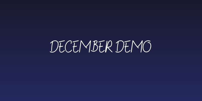 December DEMO Social Header