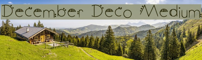December Deco Medium Font examples