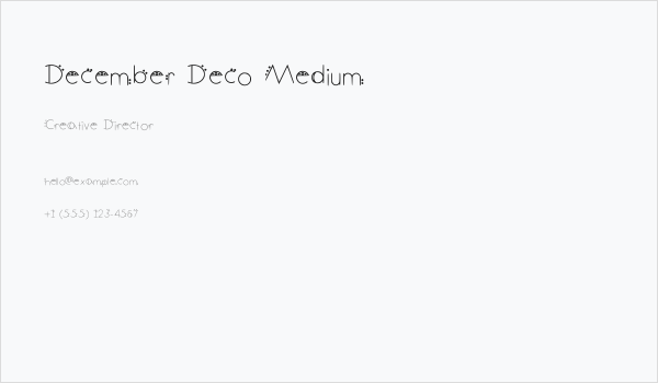 December Deco Medium Business Card