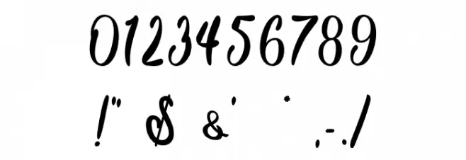 December Pastel - Personal Use Font OTHER CHARS