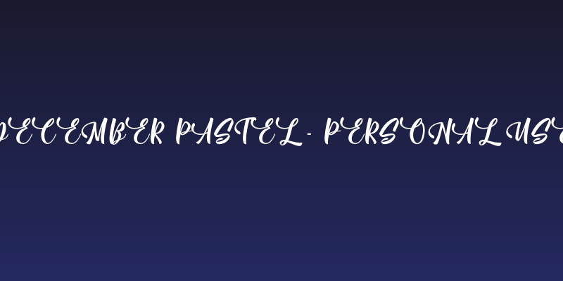 December Pastel - Personal Use Social Header